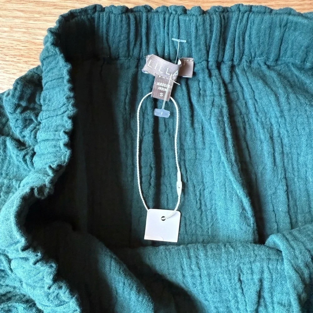 NWT LILLA P Green SHORT SKIRT WITH POCKETS Sz Small